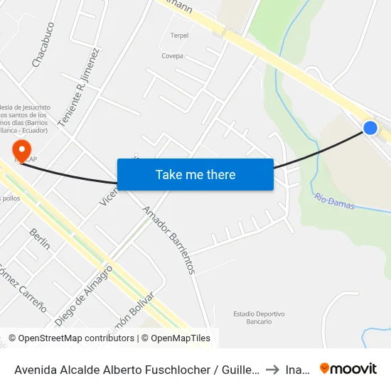 Avenida Alcalde Alberto Fuschlocher / Guillermo Hollstein to Inacap map