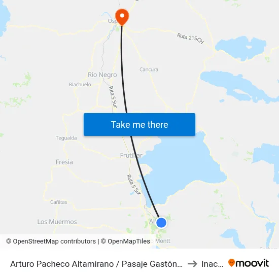 Arturo Pacheco Altamirano / Pasaje Gastón Gómez to Inacap map