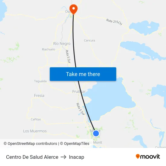 Centro De Salud Alerce to Inacap map
