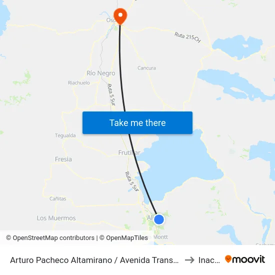 Arturo Pacheco Altamirano / Avenida Transversal 3 to Inacap map