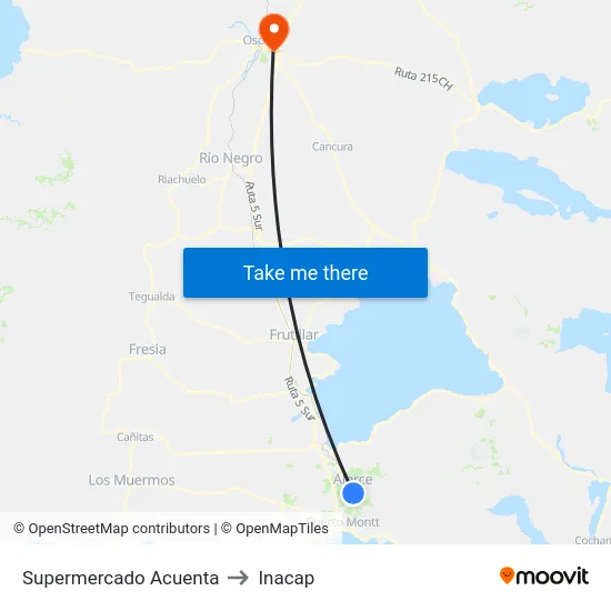 Supermercado Acuenta to Inacap map