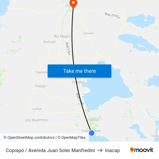 Copiapó / Avenida Juan Soler Manfredini to Inacap map