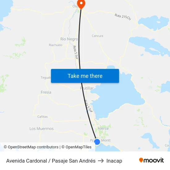 Avenida Cardonal / Pasaje San Andrés to Inacap map