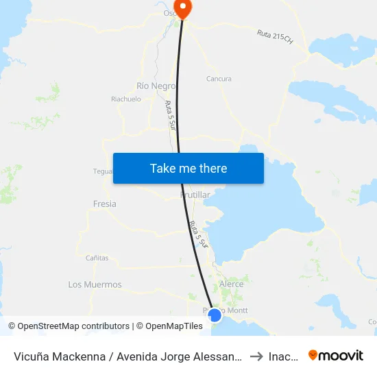 Vicuña Mackenna / Avenida Jorge Alessandri to Inacap map