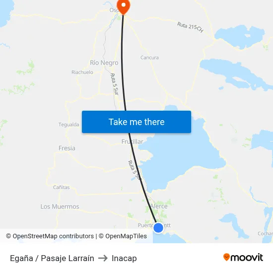 Egaña / Pasaje Larraín to Inacap map