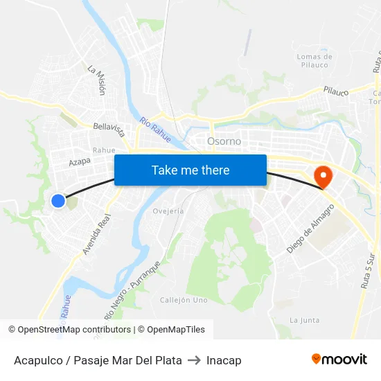 Acapulco / Pasaje Mar Del Plata to Inacap map