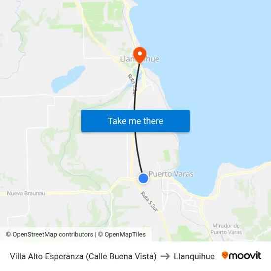 Villa Alto Esperanza (Calle Buena Vista) to Llanquihue map