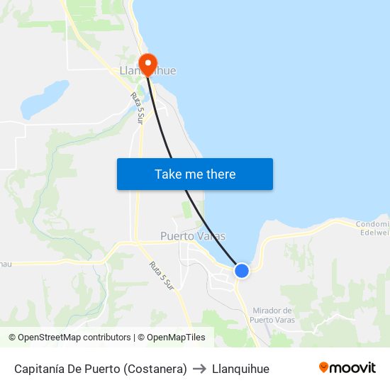 Capitanía De Puerto (Costanera) to Llanquihue map