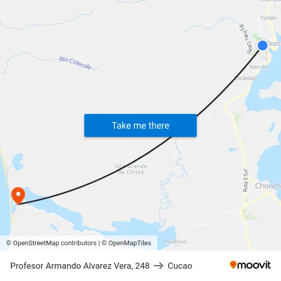 Profesor Armando Alvarez Vera, 248 to Cucao map