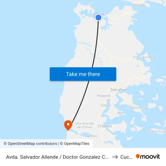 Avda. Salvador Allende / Doctor Gonzalez Canessa to Cucao map