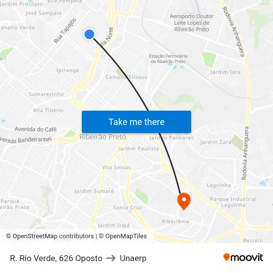 R. Rio Verde, 626 Oposto to Unaerp map