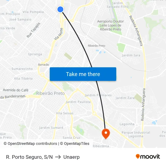 R. Porto Seguro, S/N to Unaerp map