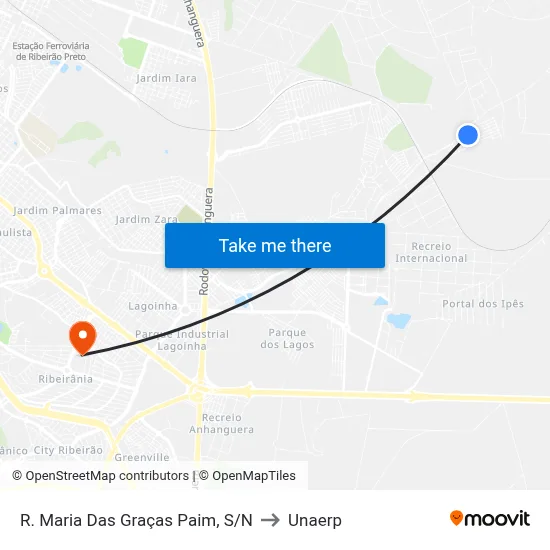 R. Maria Das Graças Paim, S/N to Unaerp map