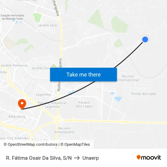 R. Fátima Osair Da Silva, S/N to Unaerp map
