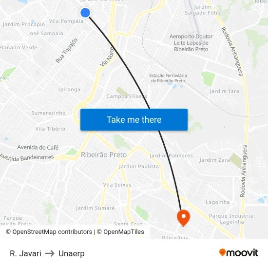 R. Javari to Unaerp map