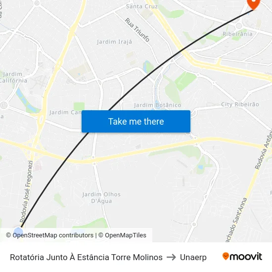 Rotatória Junto À Estância Torre Molinos to Unaerp map