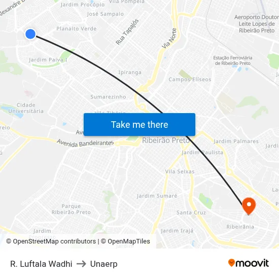 R. Luftala Wadhi to Unaerp map
