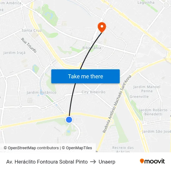 Av.  Heráclito Fontoura Sobral Pinto to Unaerp map