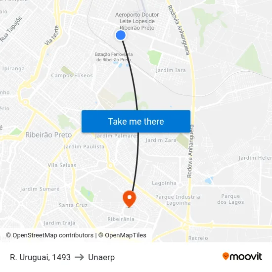 R. Uruguai, 1493 to Unaerp map