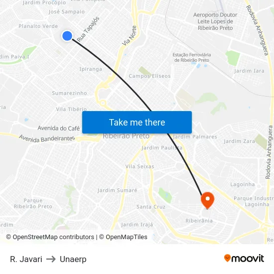 R. Javari to Unaerp map