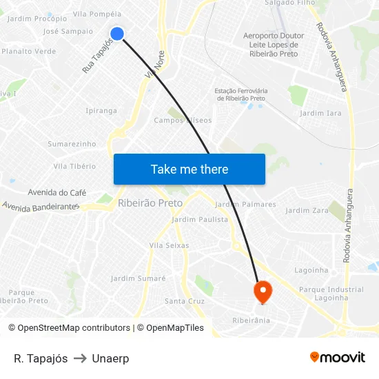 R. Tapajós to Unaerp map