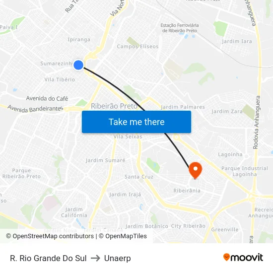 R. Rio Grande Do Sul to Unaerp map