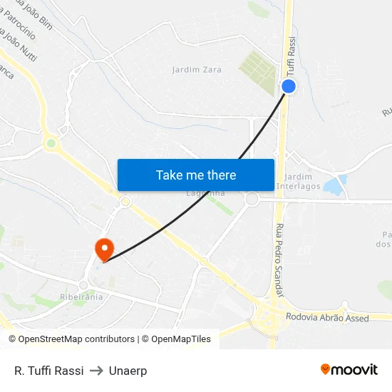 R.  Tuffi Rassi to Unaerp map