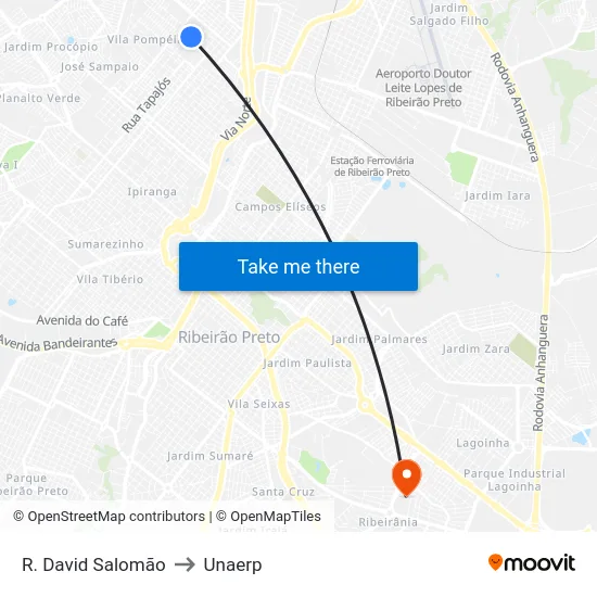 R. David Salomão to Unaerp map