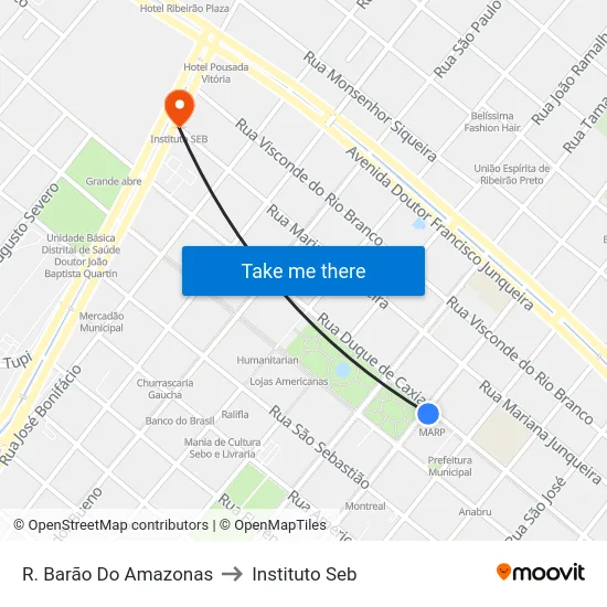 R. Barão Do Amazonas to Instituto Seb map