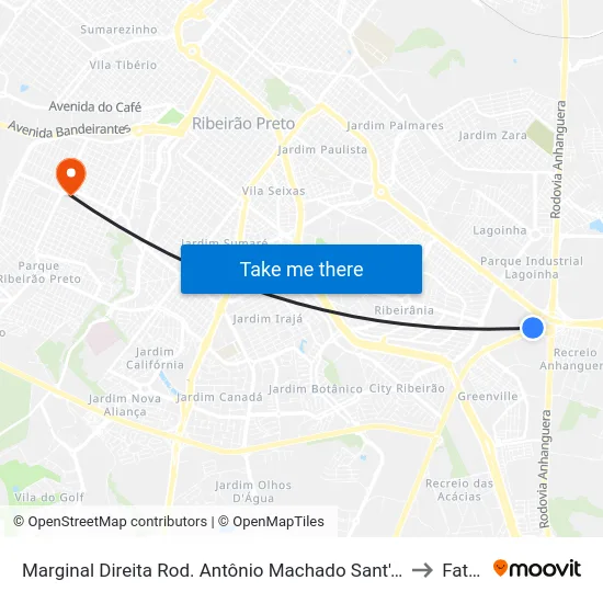 Marginal Direita Rod. Antônio Machado Sant'Anna to Fatec map