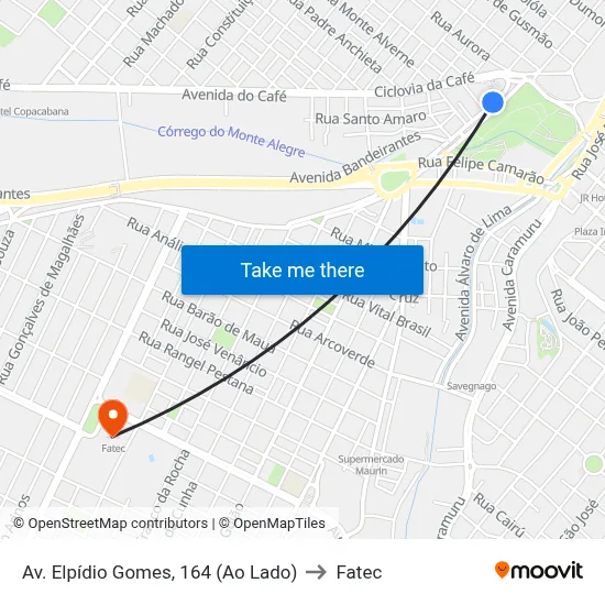 Av. Elpídio Gomes, 164 (Ao Lado) to Fatec map