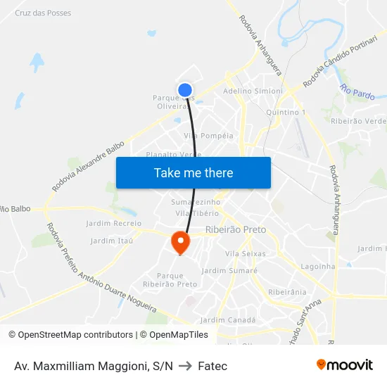 Av. Maxmilliam Maggioni, S/N to Fatec map