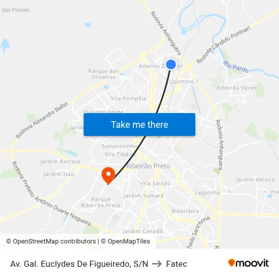 Av. Gal. Euclydes De Figueiredo, S/N to Fatec map