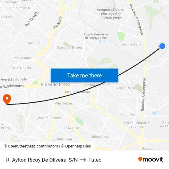 R. Aylton Ricoy De Oliveira, S/N to Fatec map