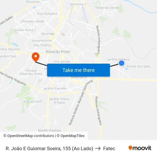 R. João E Guiomar Soeira, 155 (Ao Lado) to Fatec map
