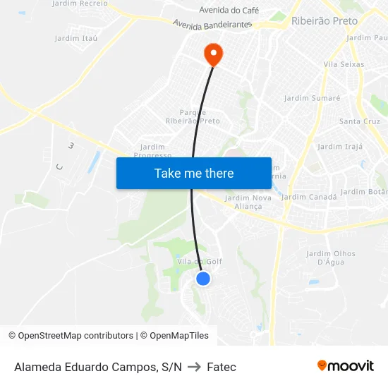 Alameda Eduardo Campos, S/N to Fatec map