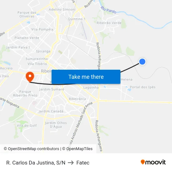 R. Carlos Da Justina, S/N to Fatec map