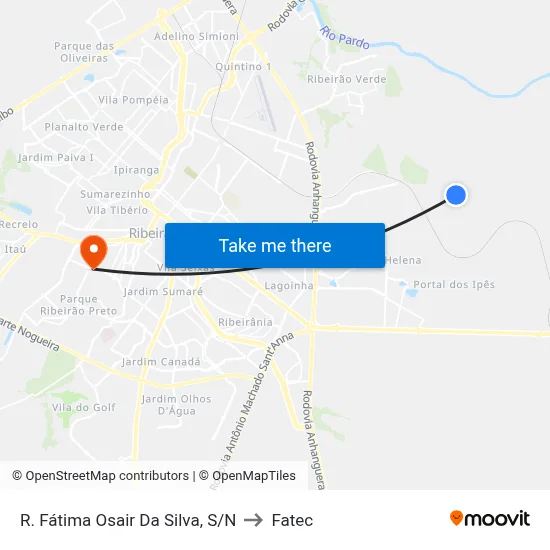 R. Fátima Osair Da Silva, S/N to Fatec map