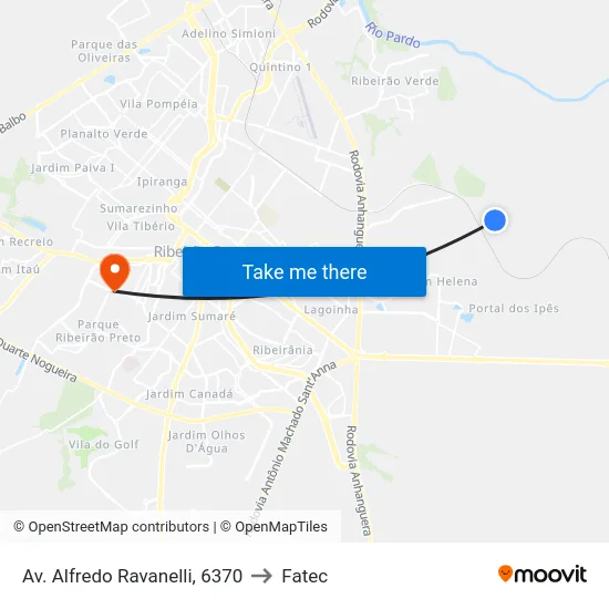Av. Alfredo Ravanelli, 6370 to Fatec map