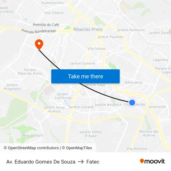 Av. Eduardo Gomes De Souza to Fatec map