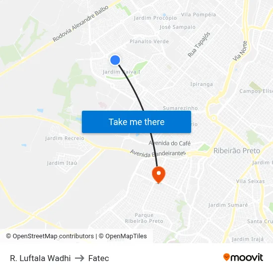 R. Luftala Wadhi to Fatec map