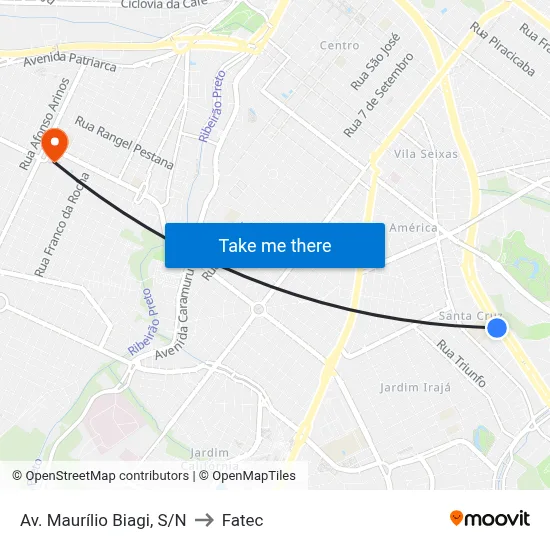 Av. Maurílio Biagi, S/N to Fatec map
