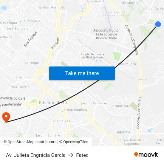 Av. Julieta Engrácia Garcia to Fatec map