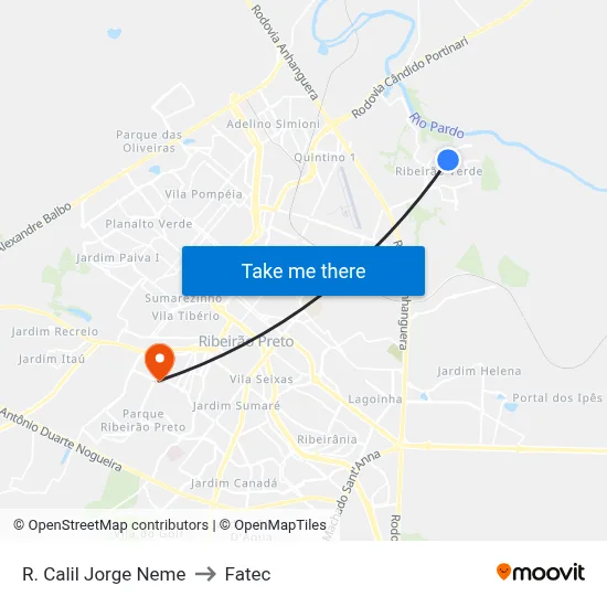 R. Calil Jorge Neme to Fatec map