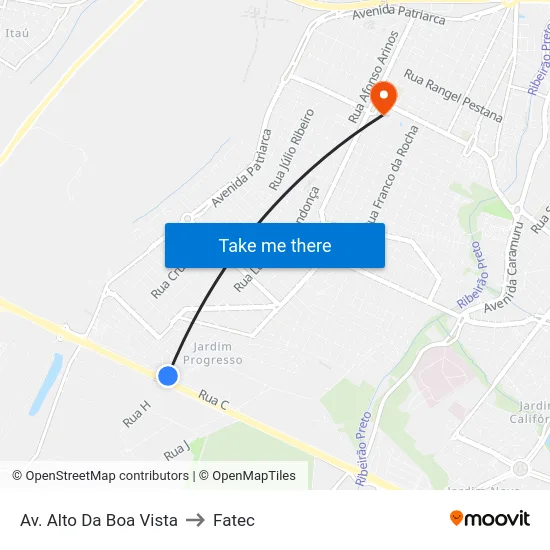 Av. Alto Da Boa Vista to Fatec map