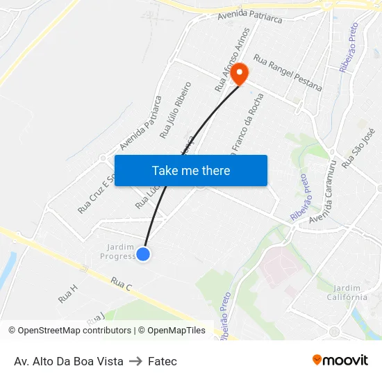 Av. Alto Da Boa Vista to Fatec map