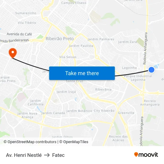 Av. Henri Nestlé to Fatec map