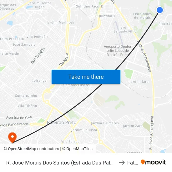 R. José Morais Dos Santos (Estrada Das Palmeiras), 39 to Fatec map