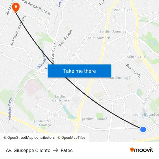 Av. Giuseppe Cilento to Fatec map