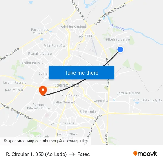R. Circular 1, 350 (Ao Lado) to Fatec map